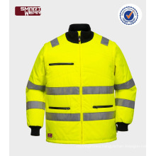 High quality workwear winter hi vis jacket with reflective tape